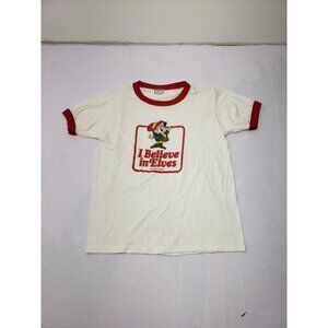 Vintage 1983 Keebler Elf Ringer T Shirt Large 42-44 USA I Believe In Elves